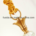 Arabian Bronze Chandelier Lights com branco e sombra de tecido de ouro D-6017/3